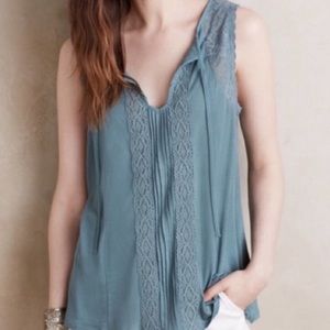 Anthropologie Meadow Rue Top Tie Front Size Large